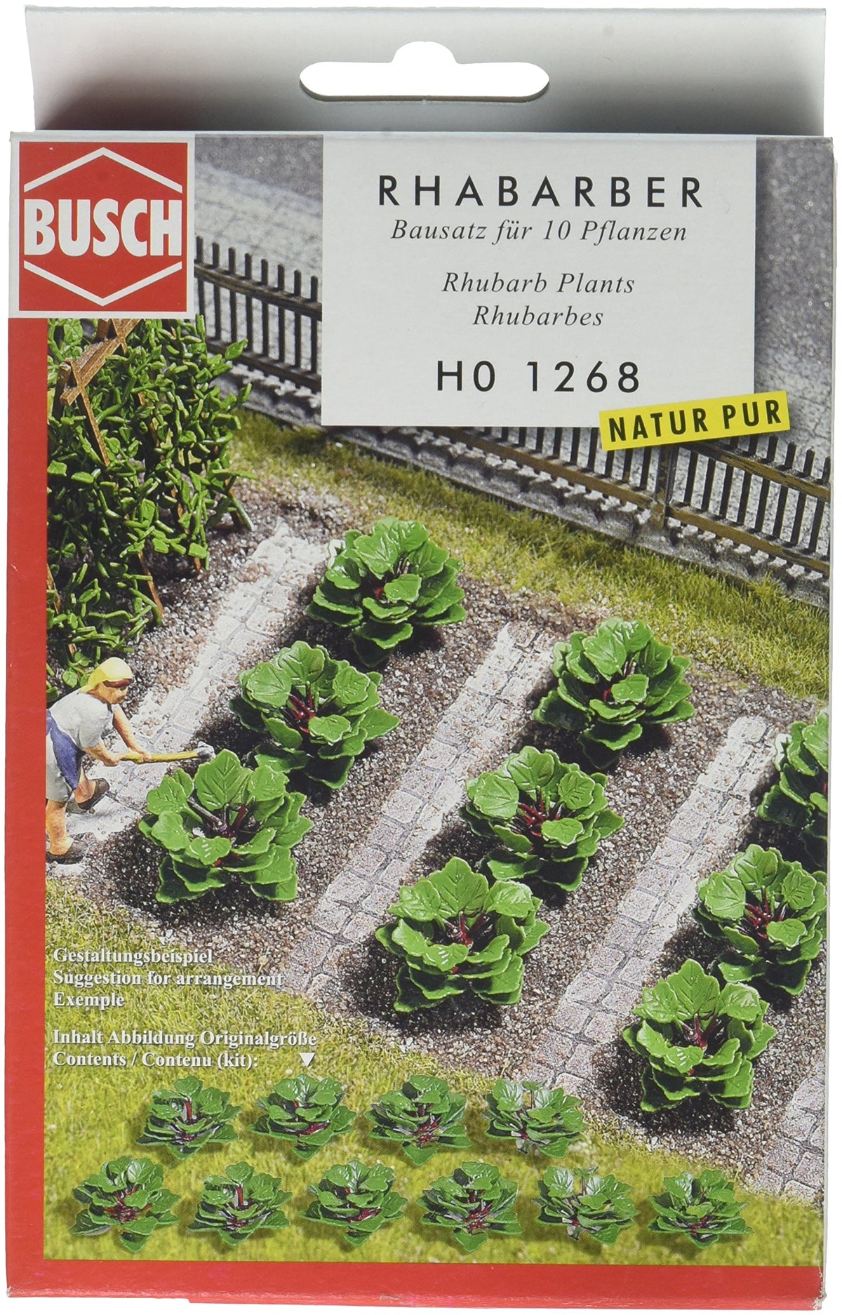 Busch 1268 Rhubarb Plants 6/ HO Scenery Scale Model Scenery