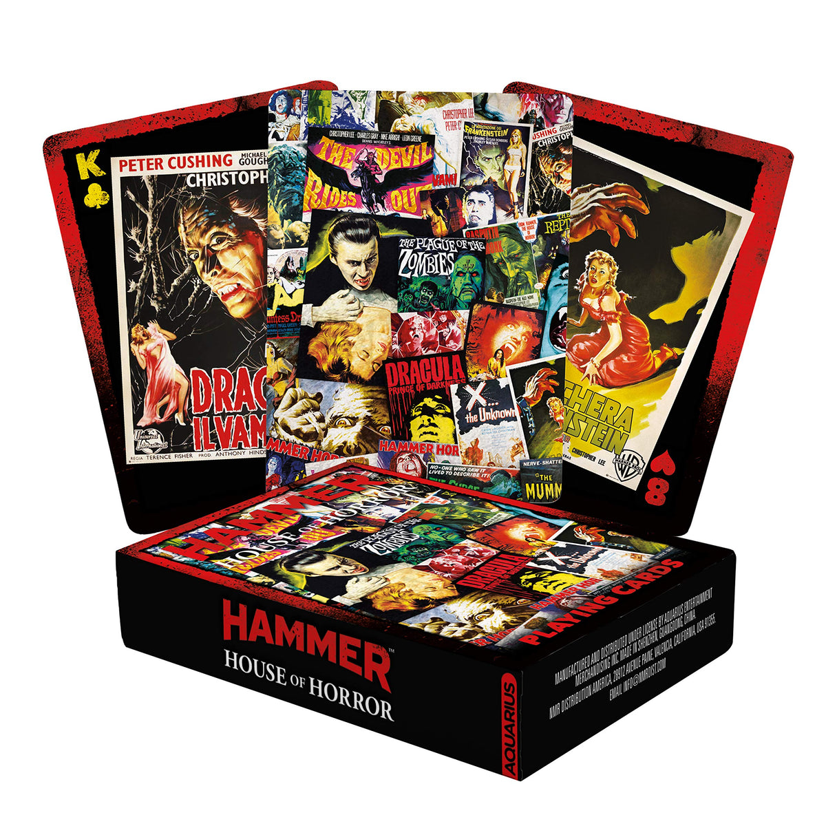 AQUARIUS Hammer House of Horror Playing Cards - Horror Movies Themed Deck of Cards for Your Favorite Card Games - Officially Licensed Hammer Merchandise & Collectibles