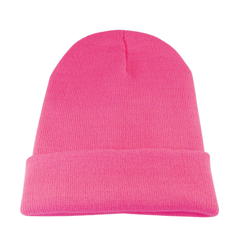 Beanie Hat Plain Baby Pink Soft Comfortable Casual for Men Women Warm Knitted Winter Woolly Skully Ski Headwear (Pack of 1)