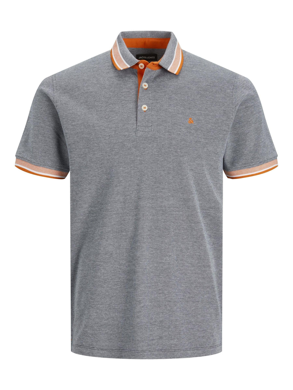 Jack & Jones Men's Jjepaulos Polo Ss Noos Polo Shirt, Navy Blazer/Detail: Neon, S
