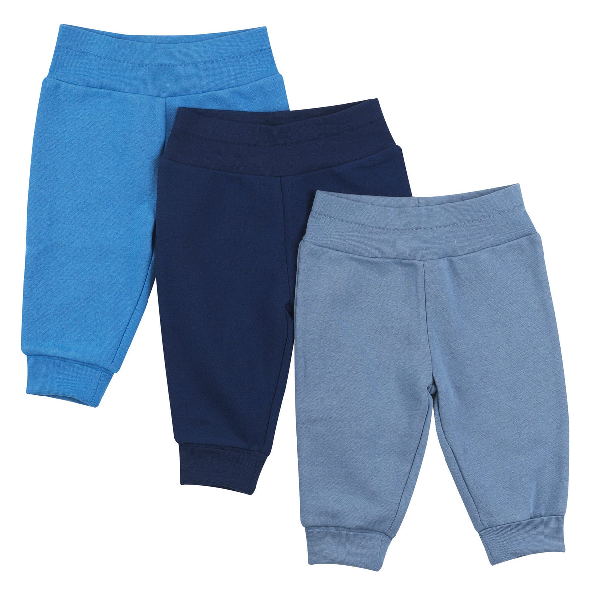 Hanes Fleece Pull-On Pants, Flexy Super Soft 4-Way Sweatpants, Stretch Joggers for Babies & Toddlers, Blues, 18-24 Months