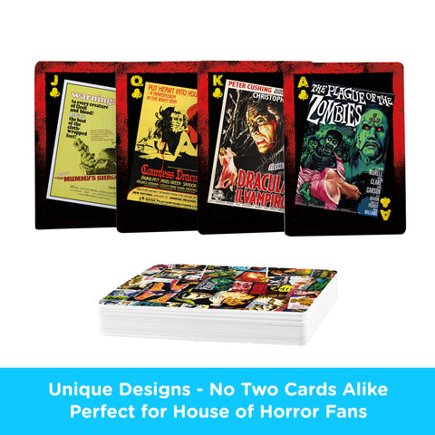 AQUARIUS Hammer House of Horror Playing Cards - Horror Movies Themed Deck of Cards for Your Favorite Card Games - Officially Licensed Hammer Merchandise & Collectibles