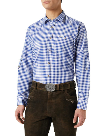 Stockerpoint Men's Campos3 Trachtenhemden, Blue (Blue), 3XL