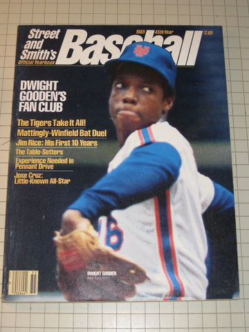 Street and Smith's Baseball Official Yearbook: New York Met's Dwight Gooden - Jim Rice - Mattingly vs Winfield Bat Duel