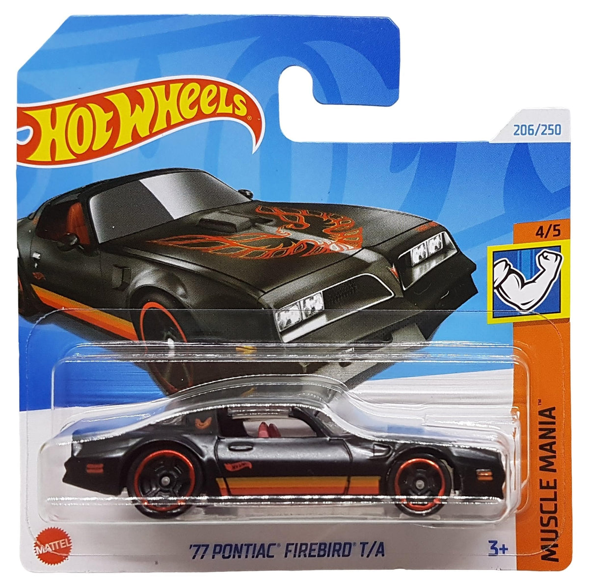 Hot Wheels - Â´77 Pontiac Firebird T/A - Muscle Mania 4/5 - HTC60 - Short Card - Pony Car - GM - Mattel 2024 - 1:64