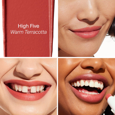 Supergoop! Lipshade 100% Mineral SPF 30 Hydrating Lipstick, High Five (Warm Terracotta) - Buildable, Bold Lip Color - Nourishes, Hydrates & Protects Lips - Natural Peppermint Flavor