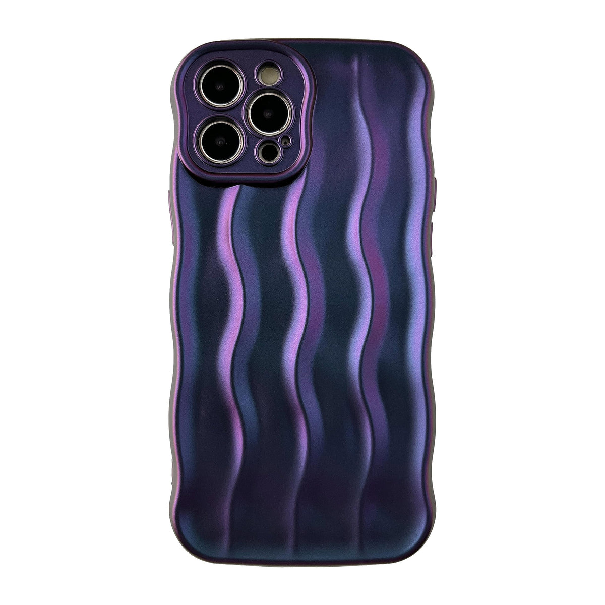 Caseative for iPhone 12 Pro Max Case,Water Ripple Pattern Curly Wave Frame Soft Compatible with iPhone Case (Purple,iPhone 12 Pro Max)