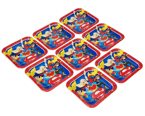 American Greetings DC Super Hero Girls Paper Dinner Plates, 8-Count