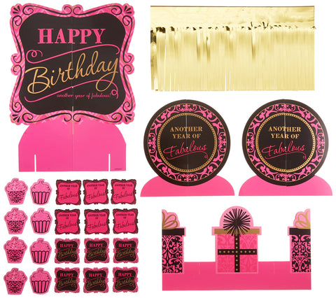 Amscan Fabulous Table Decorating Kit, 2", Multi Color