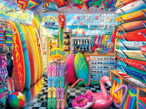 Masterpieces 750 Piece Jigsaw Puzzle for Adults and Family - Beach Side Gear - 18"x24"