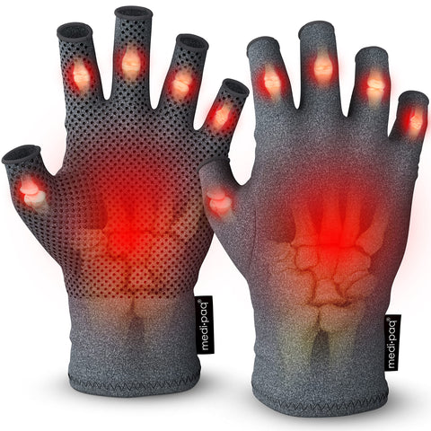 Medipaq Arthritis Gloves (Small) - Compression Gloves for Arthritis for Women and Men - Fingerless Gloves for Women and Men - Carpal Tunnel Relief - Arthritis Gloves for Women and Men in Painâ€¦