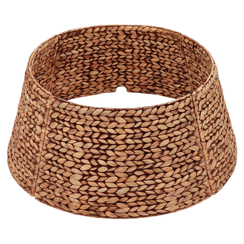 CENBOSS Christmas Tree Collar, Christmas Tree Basket Base, Rattan Tree Collar for Artificial Trees, Woven Wicker Tree Skirt Collar, Xmas Tree Collar, Christmas Tree Ring (Brown Wash, 24 inch)