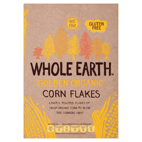 Whole Earth Golden Organic Gluten Free Cornflakes, 375g
