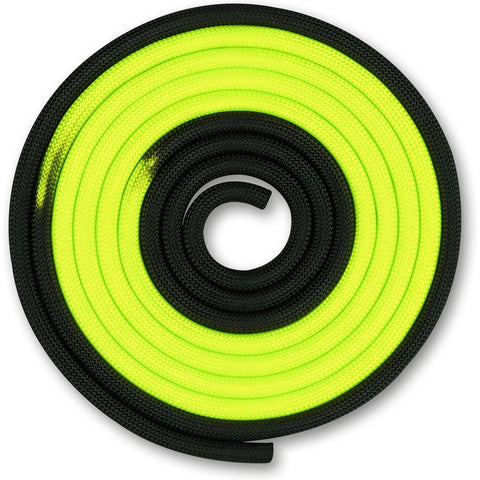 DRUNA Weighted Rhythmic Gymnastics Rope 165g Indigo Bicolour 3m Black - Lemon