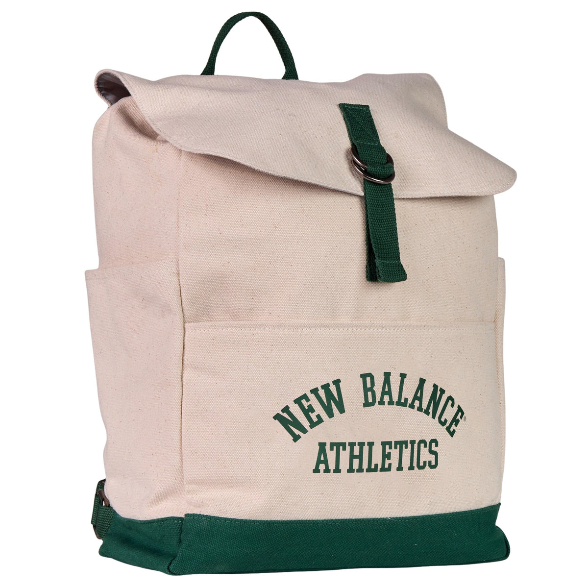 New Balance Canvas Backpack, Lightweight Travel School Daypack, One Size, Nightwatch Green