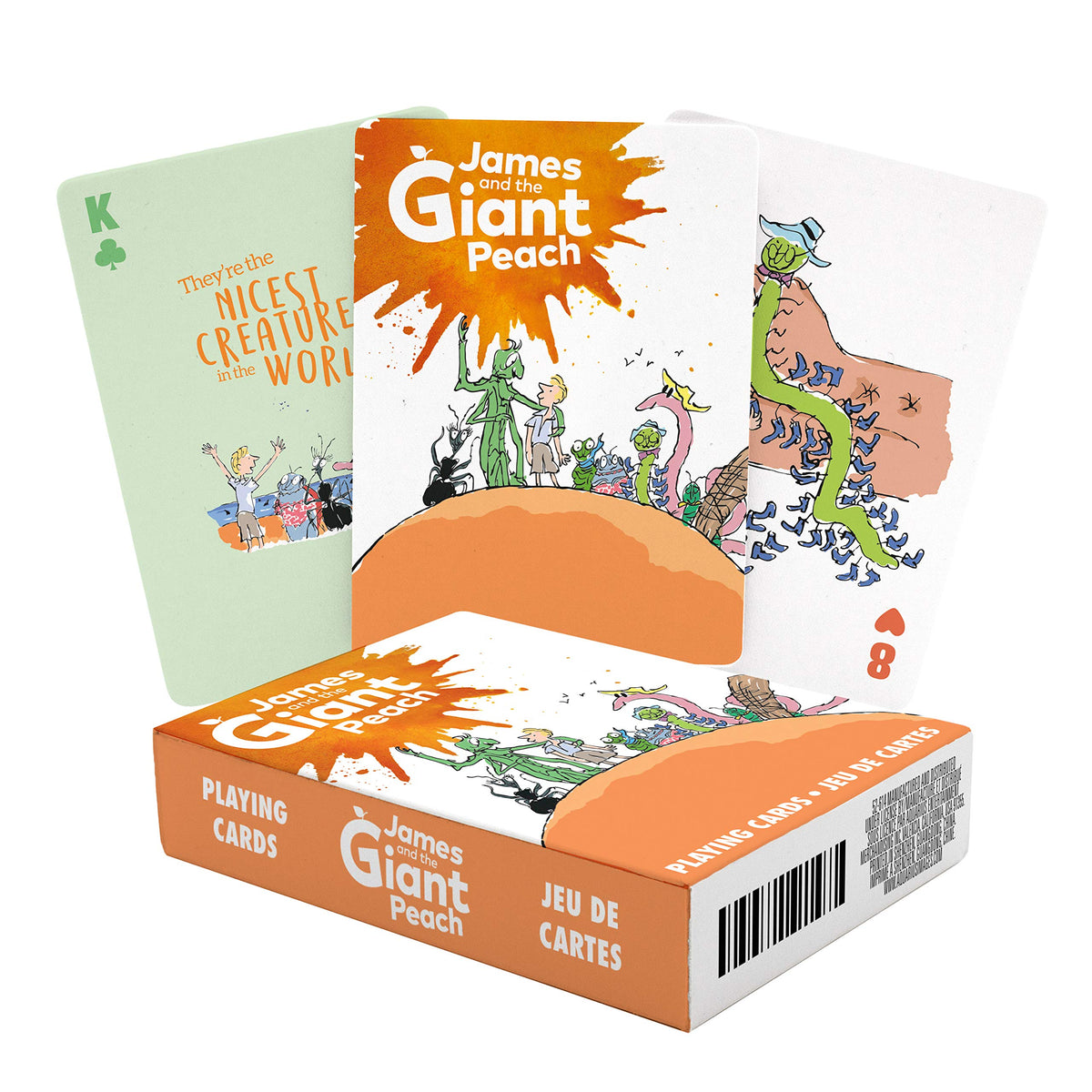 AQUARIUS James and the Giant Peach Playing Cards - Roald Dahl Themed Deck of Cards for Your Favorite Card Games - Officially Licensed Roald Dahl Merchandise & Collectibles - Poker Size