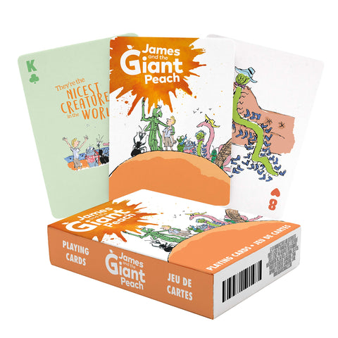AQUARIUS James and the Giant Peach Playing Cards - Roald Dahl Themed Deck of Cards for Your Favorite Card Games - Officially Licensed Roald Dahl Merchandise & Collectibles - Poker Size