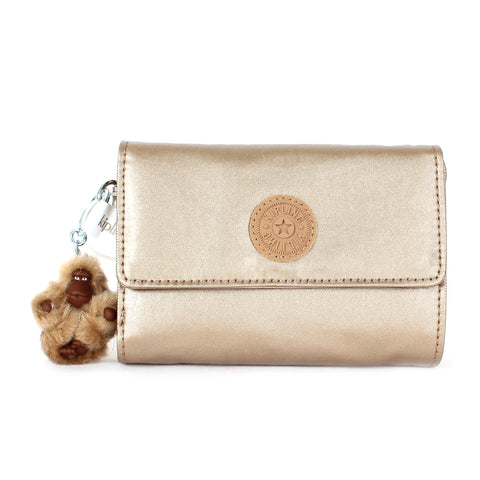 Kipling Pixi GM Medium Wallet, Golden Rod Metallic