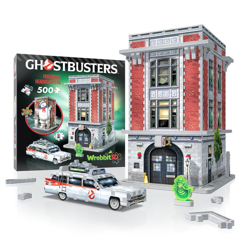 Wrebbit3D Ghostbusters 3D Puzzle Model of Firehouse Headquarters | A Supernatural Adventure of 500 Pieces for Ghosts Hunters and Paranormal Activity Lovers