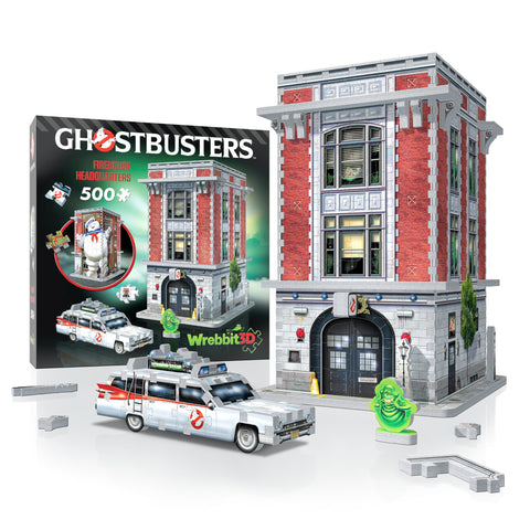 Wrebbit3D Ghostbusters 3D Puzzle Model of Firehouse Headquarters | A Supernatural Adventure of 500 Pieces for Ghosts Hunters and Paranormal Activity Lovers
