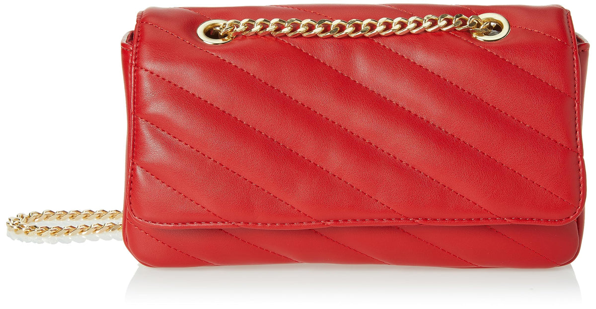 The Drop Womens Koko Chain Strap Flap Bag, Red, One Size