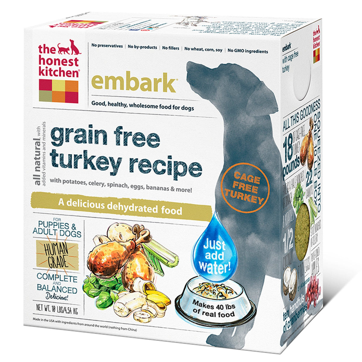 The Honest Kitchen Embark: Grain Free Turkey Dog Food 10 Pound