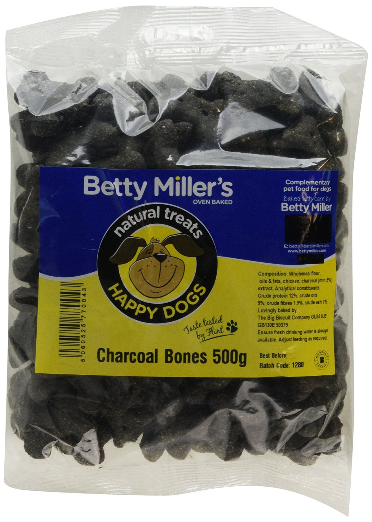 Betty Miller Charcoal Bones, 500 g (Pack of 1)