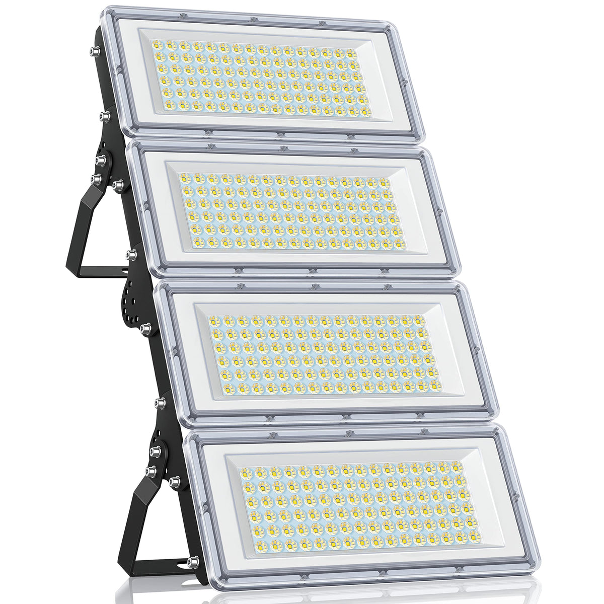 YIQIBRO 400W LED Floodlight, 4 in 1 LED Flood Lights Outdoor, 40000LM 7000K Daylight Outside Security Lights, IP67 Waterproof LED Spotlight Wall Light with 180° rotation for Garden Garage Yard Stadium