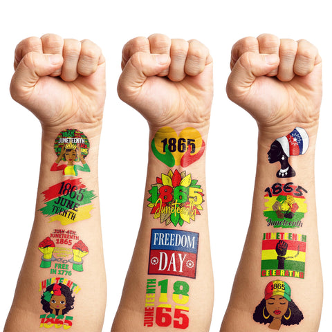 96 PCS African Theme Birthday Party Decorations Juneteenth Freedom Party Decorations African American Tattoos Afro Africa Stickers Black History Month Decor Gifts for Kids Adults