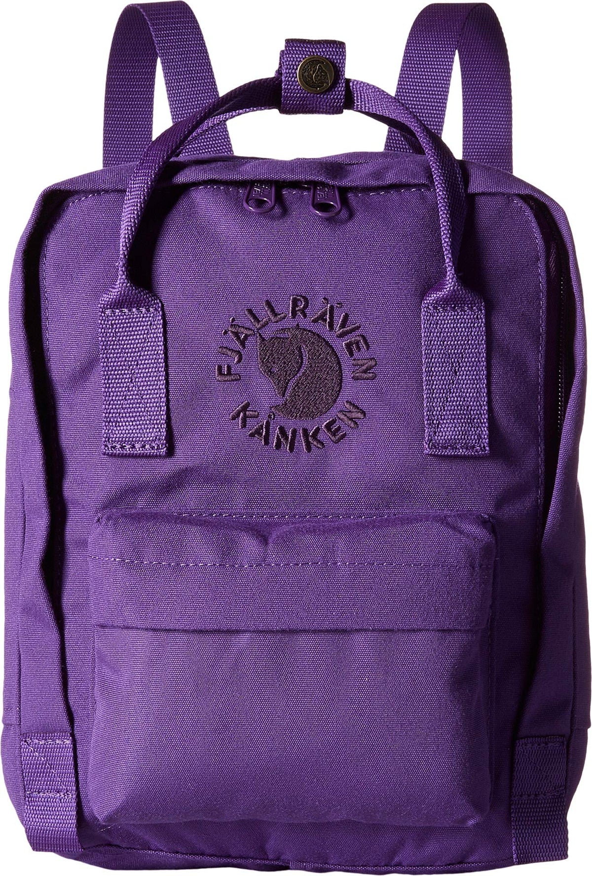 Fjallraven, Kanken, Re-Kanken Mini Recycled Backpack for Everyday Use, Heritage and Responsibility Since 1960, Deep Violet