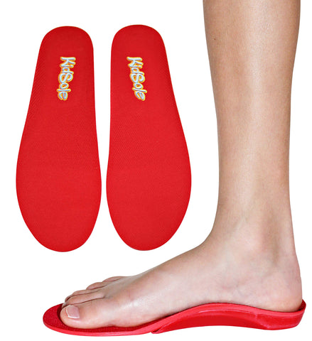 Red Orthotic Sports Insole by KidSole -- Lightweight Soft & Sturdy Orthotic Technology For Active Children With Flat Feet and Other Arch Support Problems (US Kids Sizes 4-6 (24 CM))