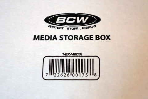 BCW Media Storage Box - 1 ct | Premium Video Game, Manga and DVD Organizer Box | Stackable Cardboard Organizer for Movies, Video Games, and Manga | Assembly Required