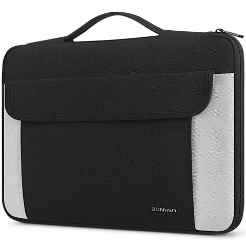 DOMISO 15.6" Waterproof Laptop Sleeve with Retractable Handle Portable Tablet Case Bag for 15.6 Inch Laptops/Lenovo Yoga 720 IdeaPad 310 320 / Acer Aspire E15 / HP ENVY 15 / Dell XPS 15, Black