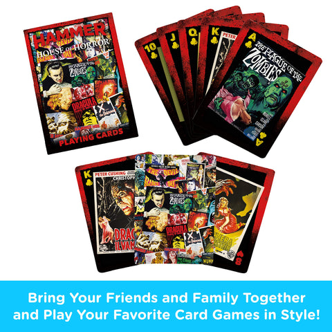 AQUARIUS Hammer House of Horror Playing Cards - Horror Movies Themed Deck of Cards for Your Favorite Card Games - Officially Licensed Hammer Merchandise & Collectibles