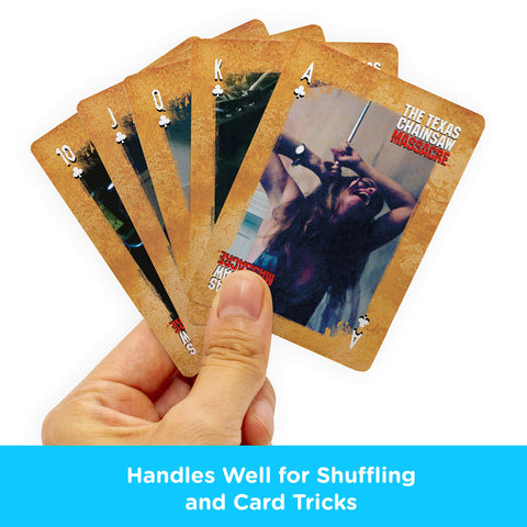AQUARIUS Texas Chainsaw Massacre Playing Cards - Poker Size Deck of Cards for Your Favorite Card Games - Officially Licensed TTCM Merchandise & Collectibles