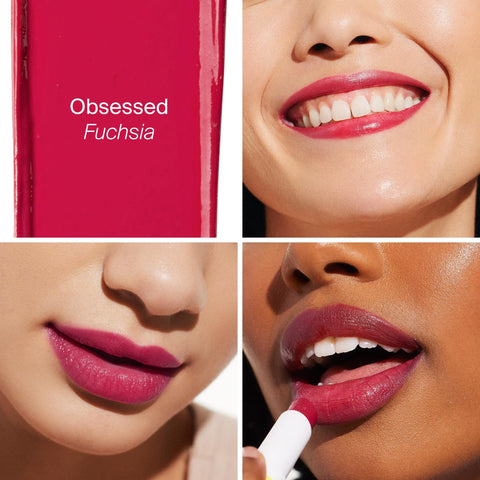 Supergoop! Lipshade 100% Mineral SPF 30 Hydrating Lipstick, Obsessed (Fuchsia) - Buildable, Bold Lip Color - Nourishes, Hydrates & Protects Lips - Natural Peppermint Flavor