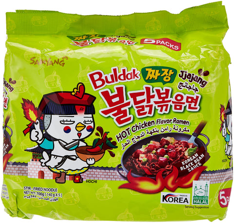 Samyang Jjajang Hot Chicken Ramen Ã¬Â§Å“ìž¥ Ã«Â¶Ë†Ã«â€¹ ?Ã¬ Å’?, multi, 4.94 ounce (pack of 5) (Ven-VND15-149)