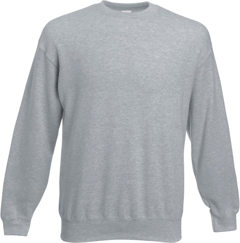 Fruit of the Loom Mens Classic Set-In Sweat Sweatshirt, Heather Grey, Medium