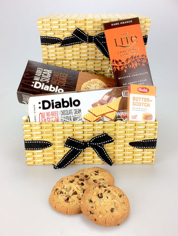 Luxury Diabetic No added Sugar Gift Box - Unique Gift His Hers Cookies Sweets Chocolate