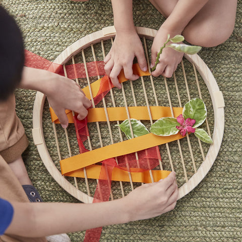 Guidecraft Jumbo Weaving Frames: Square, Triangle and Circle Frame; Educational Toy for Toddlers; Develop Fine Motor Skills