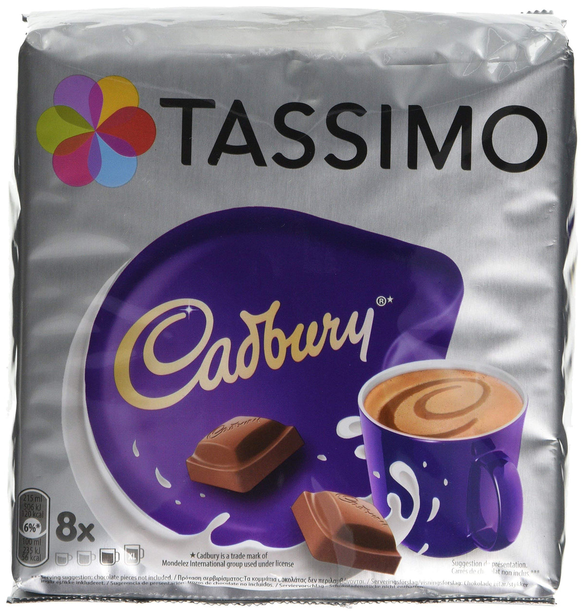 Tassimo Cadbury Hot chocolate 8 Servings Now even more CHOCOLATEY!