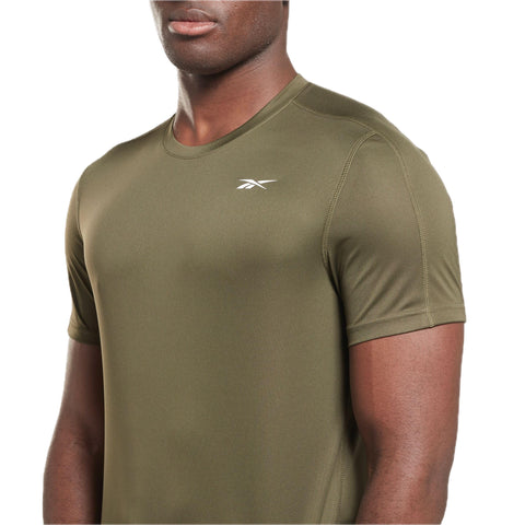 Reebok Men's Standard Workout Ready Tee, Army Green, Small