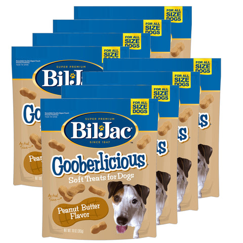 Bil-Jac 840235168607 Gooberlicious Peanut Butter Dog Treats (8 Pack), 10 oz