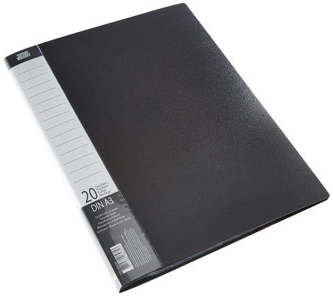 TIPTOP OFFICE Display Book PP A3 20 Pockets Black