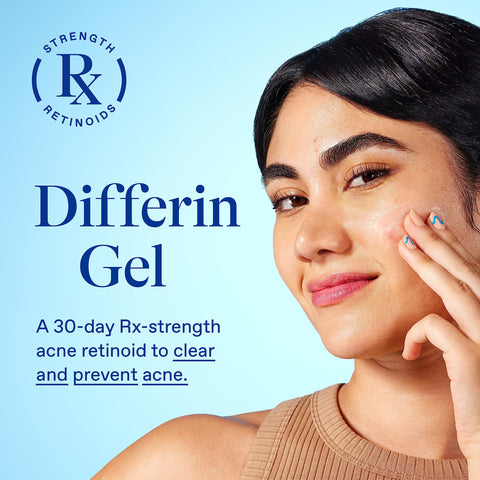 Differin Acne Skin Care Kit, Differin Gel Retinoid Acne Treatment for Face with 0.1% Adapalene & 5% Benzoyl Peroxide Face Wash & Body Wash, Mother's Day Gifts, Designed for Pimple and Acne Prone Skin