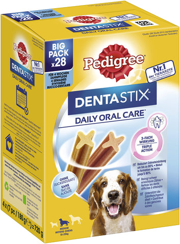Pedigree DentaStix Daily Dental Chews Medium Dog, Variety, 0.72 Kilograms