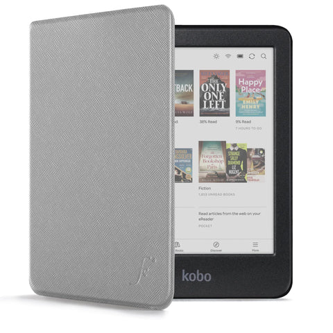 Forefront Cases Kobo Clara Colour/Clara BW Case - Grey - Slim, Lightweight, Auto Sleep/Wake, Reading e-books, Portable use
