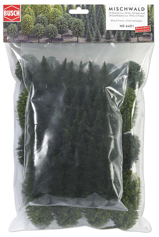 Busch 6491 Mixed Forest Trees 50/ HO Scenery Scale Model Scenery
