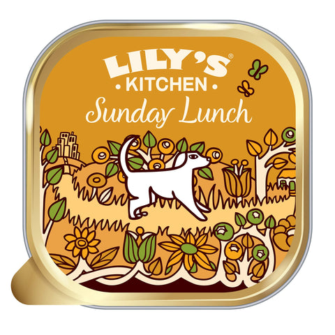Lily's Kitchen Sunday Lunch - Complete Natural Adult Dog Food Wet (10 x 150g Trays)