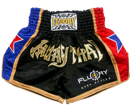 FLUORY Muay Thai Fight Shorts, MMA Shorts Bekleidung Training Käfig Kampf Grappling Martial Arts Kickboxing Shorts Kleidung